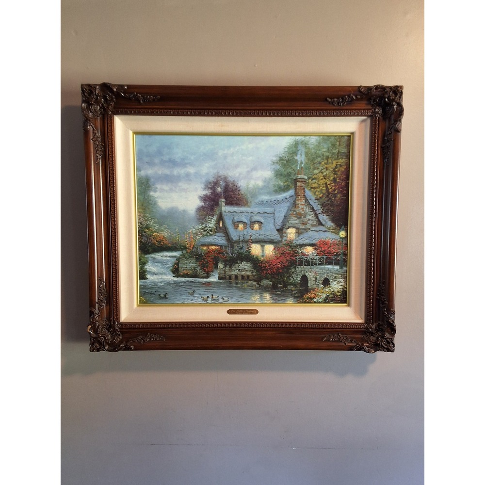 Thomas Kinkade The Millers Cottage Limited Edition Canvas 729/980 Framed Art